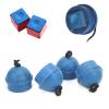 Dilwe Cue Chalk Holder, 4pcs Rubber Cue Chalk Holder Pocket Rubber Billiard Pool Chalk Holders with Cord Accessory(Blue) view 4