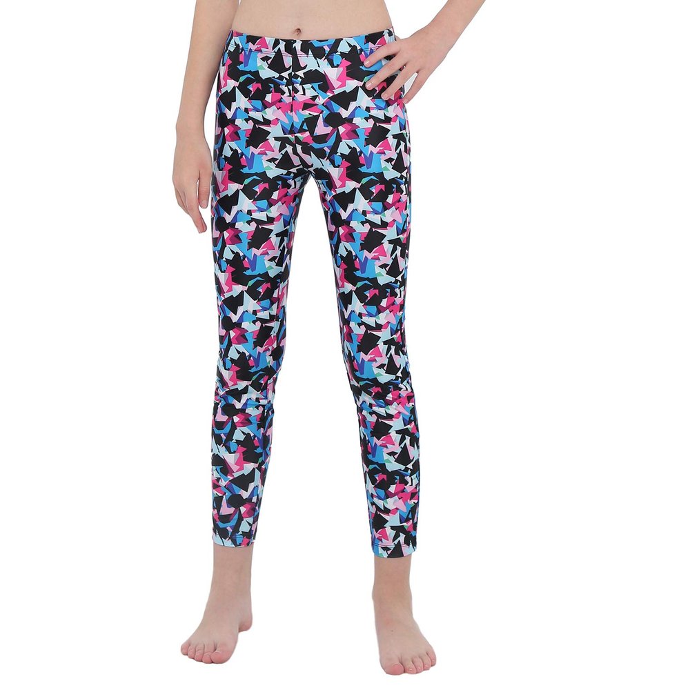 Freebily Kids Girls Tie Dye Print Leggings Athletic Skin Tight Sportswear Yoga Pants Workout Diamond Colorful 14