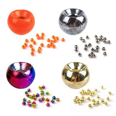 Maxcatch 100PC/LOT Tungsten Fly Tying Beads Head for Nymph Fishing Materials 10 Colors (Color Assortment A, 4.6mm(3/16'') -100PCS)