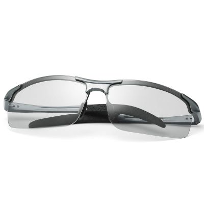 LJIMI Photochromic Sports Sunglasses with Polarized Lens for Men and Women Outdoor Driving Cycling Fishing 100% UV400 Protection Eyewear Anti Glare Eyeglasses Reduce Eye Fatigue Safety Glasses Shades