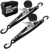 Stainless Boat Tie Down Straps to Trailer (Pack of 2) - 2,400lbs Break - 1" x 4 Heavy Duty Ratchet Boat Straps - UV Treated - Made in New Zealand view 1