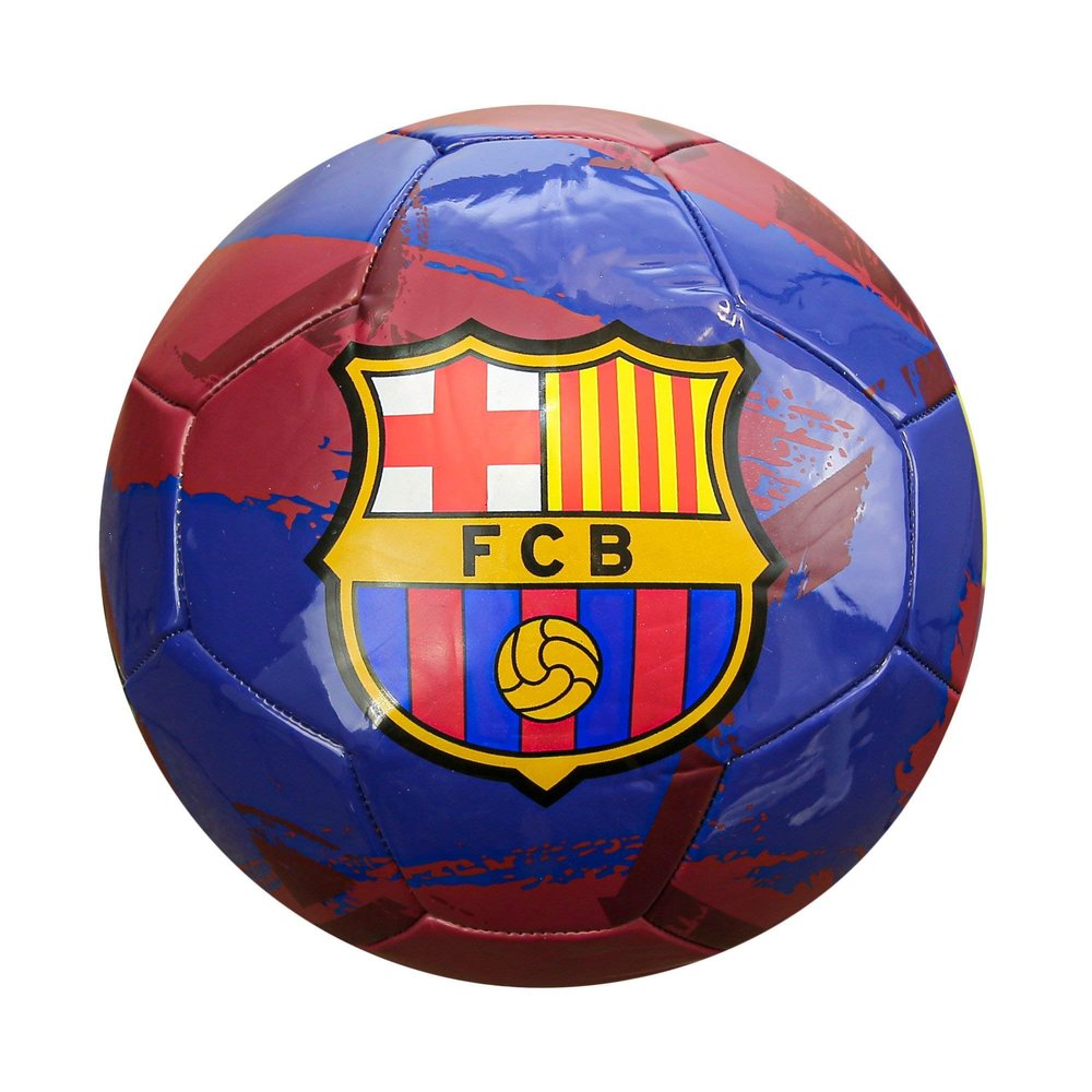 Icon Sports Size 5 Soccer Ball Official Licensed FC Barcelona Barca World Football Club Team Training Logo Pro Outdoors Adult FCB93BL-N5