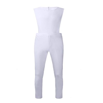 Oyolan Mens One-Piece Romper Sleeveless Fitness Jumpsuit Casual Coverall Streetwear Homewear White XX-Large