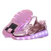 7 Colors LED Rechargeable Kids Roller Skate Shoes with Single Wheel Shoes Sport Sneaker view 1