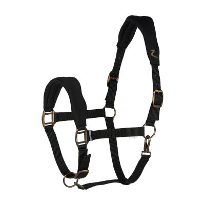 HORZE Graz Fleece Padded Halter - Black - Horse