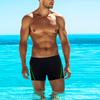 Leshang Mens Swimming Boxers Trunks Drawstring Swim Shorts Males Swimsuit for Polyester PBT Fabric Quick Drying (Black&Summer Green, 30) view 4