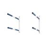 SPAREHAND Double Wall Mount Hybrid Rack - Heavy Duty 28.5 Steel Arms with Thick Padding - Wall Hanger Rack for 2 SUPs, Surfboards, & Paddleboards - Ideal for Garage Storage - (Blue Pads on White) view 1