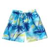 Kaerm Kids Boys Printed Quick Dry Swim Trunks Swimsuit Elastic Sports Running Swim Board Shorts Beachwear Dark Blue 2-3 view 3