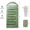 Atarashi Sleeping Bags for Adults, Mens Sleeping Bags for Camping, Hiking and Outdoors, 3-4 Seasons Warm Cold Weather, Lightweight, Portable, Green Large Size with Compression Sack, 33''X87'' view 2