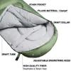 Atarashi Sleeping Bags for Adults, Mens Sleeping Bags for Camping, Hiking and Outdoors, 3-4 Seasons Warm Cold Weather, Lightweight, Portable, Green Large Size with Compression Sack, 33''X87'' view 3