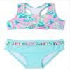 Wonder Nation Clothing Tropical Print Pink 2 Piece Bikini Swimsuit - 12 Months view 1