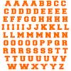 Sports Helmet Letters Only 1/2" by Chalkallaboutit Baseball, Hockey, Football and Lacrosse (Orange) view 1