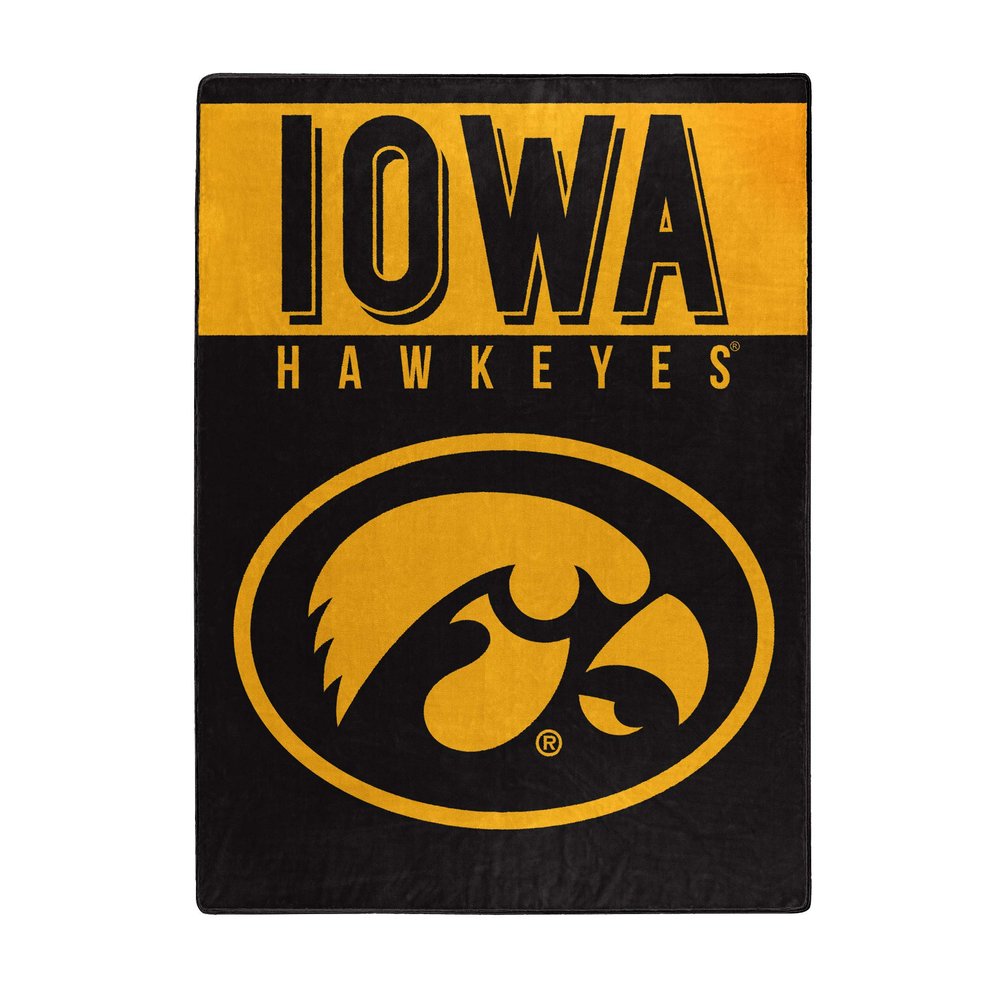Northwest NCAA Iowa Hawkeyes Unisex-Adult Serenity Silk Touch Throw Blanket, 60" x 80", Basic