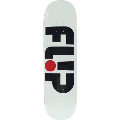 Flip Odyssey Logo Skateboard Deck - 8.25 White - Assembled AS Complete Skateboard