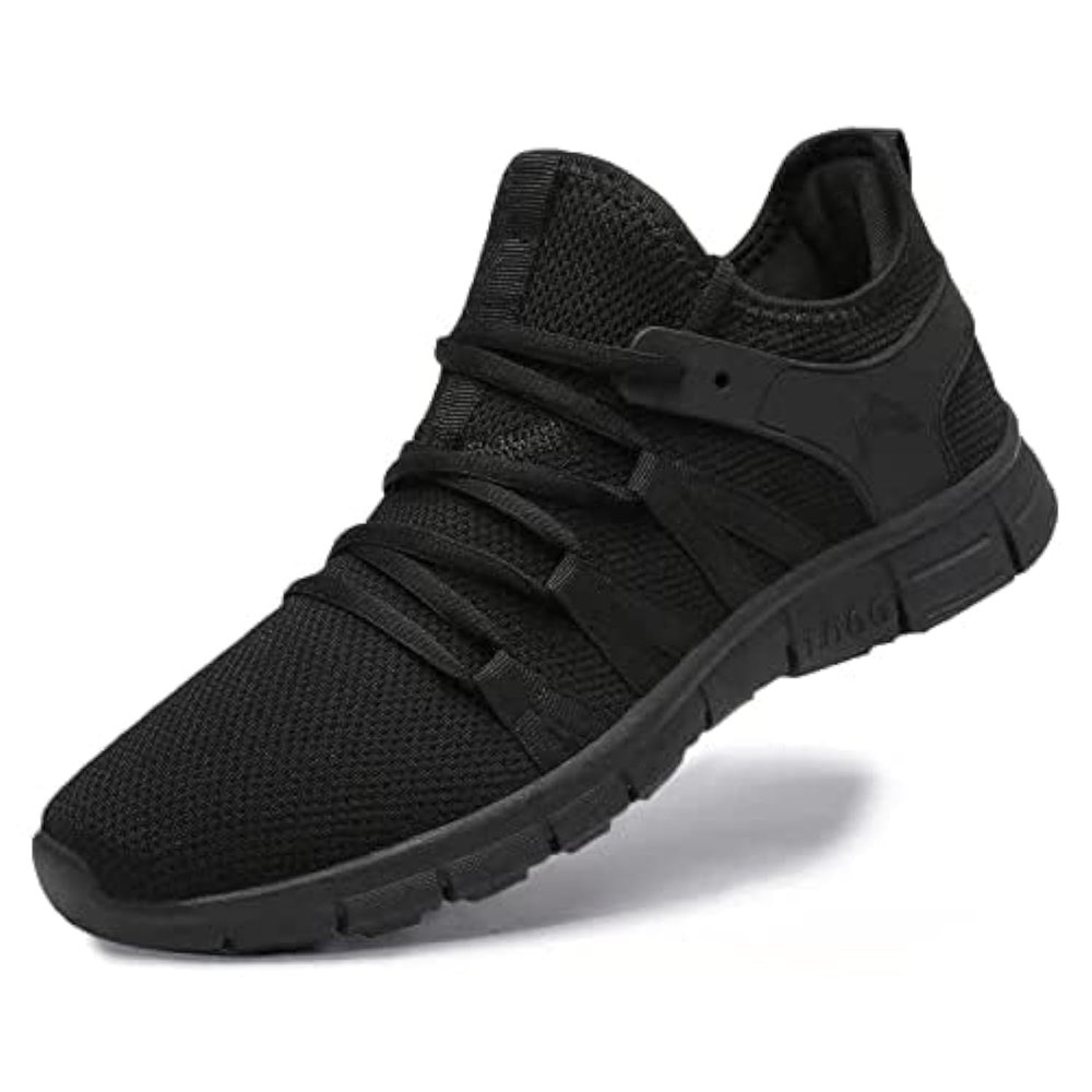 AOE Womens Walking Running Shoes Ultra Lightweight Breathable Mesh Tennis Shoes Non Slip Athletic Workout Gym Sneakers 13.5women / 12.5men All Black