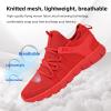 AOE Womens Walking Running Shoes Ultra Lightweight Breathable Mesh Tennis Shoes Non Slip Athletic Workout Gym Sneakers 11.5women / 10.5men Red view 2