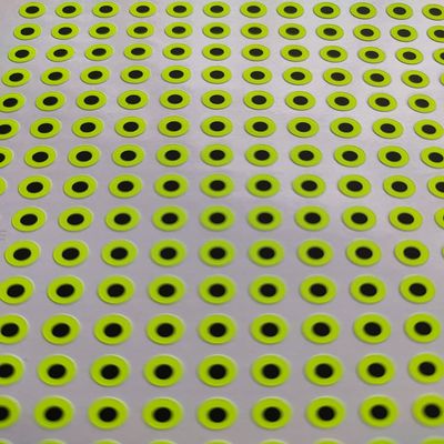 3mm 4mm 5mm 5.5mm 7mm Yellow 2D Glow On UV Light Flat Eyes Fishing Lure Eyes Fly Tying Jigs Crafts Crankbaits (3mm 600pcs)