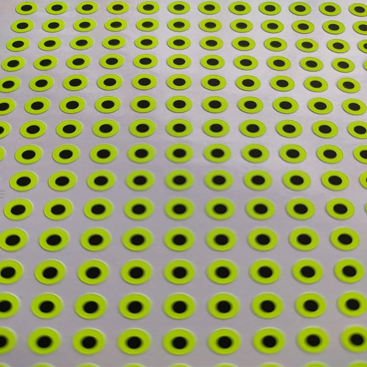 3mm 4mm 5mm 5.5mm 7mm Yellow 2D Glow On UV Light Flat Eyes Fishing Lure Eyes Fly Tying Jigs Crafts Crankbaits (3mm 600pcs)