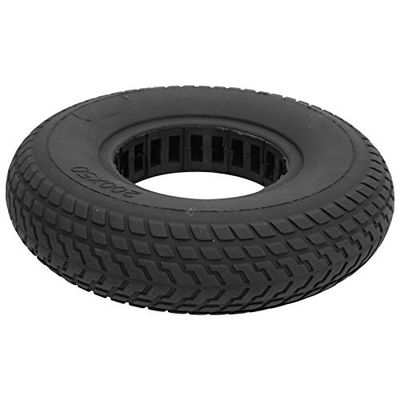 Dilwe Electric Scooter Tyre, 200x50mm ExplosionProof Solid Tyre Rubber Tire Hollow Out Damping for Electric Scooter(Black) Electric Modification Accessories