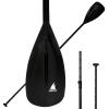 Karltion SUP Paddle - 3 Pieces Adjustable Aluminium SUP Paddle Alloy Shaft Paddle Board Paddles with Glass Fiber Blade for Surfing, Floating,Water Sport-Black view 1