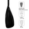 Karltion SUP Paddle - 3 Pieces Adjustable Aluminium SUP Paddle Alloy Shaft Paddle Board Paddles with Glass Fiber Blade for Surfing, Floating,Water Sport-Black view 4