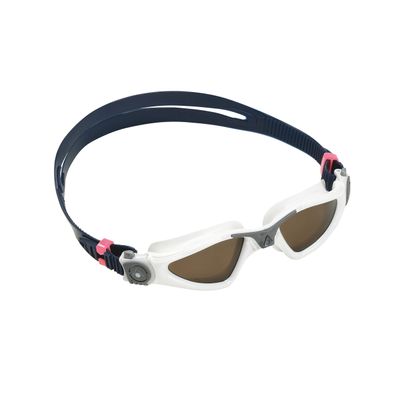 Aqua Sphere KAYENNE Goggle, gold titanium mirror lens, White + Gold