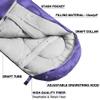 Atarashi Wide Sleeping Bags for Adults, Womens Sleeping Bags for Camping, Hiking and Outdoors, 3-4 Seasons Warm Cold Weather, Lightweight, Portable, Purple Large Size with Compression Sack, 40''X87'' view 3