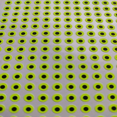 3mm 4mm 5mm 5.5mm 7mm Yellow 2D Glow On UV Light Flat Eyes Fishing Lure Eyes Fly Tying Jigs Crafts Crankbaits (4mm 600pcs)