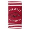 Northwest NCAA Arkansas Razorbacks Beach Towel, 30" x 60", Stripes view 1