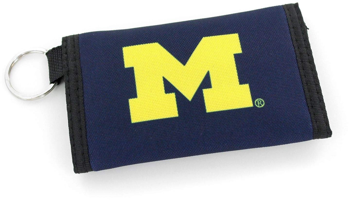 Aminco NCAA Michigan Wolverines Nylon Wallet Keychain