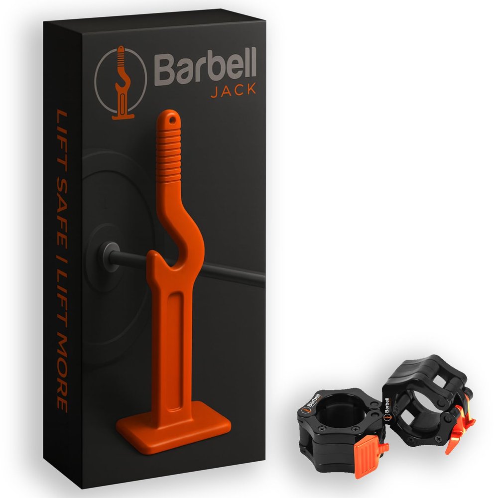 Barbell Jack/Deadlift Jack with a free Collars set to optimise your workout. Lift More | Lift Safe (550lb - 250kg) - Orange