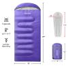 Atarashi Sleeping Bags for Adults, Womens Sleeping Bags for Camping, Hiking and Outdoors, 3-4 Seasons Warm Cold Weather, Lightweight, Portable, Purple Large Size with Compression Sack, 33''X87'' view 2