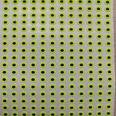 3mm 4mm 5mm 5.5mm 7mm Yellow 2D Glow On UV Light Flat Eyes Fishing Lure Eyes Fly Tying Jigs Crafts Crankbaits (5mm 600pcs)