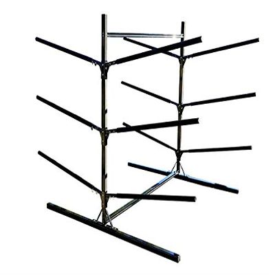 Krypt Towers Freestanding Kayak Storage Rack, Holds 6 x Kayaks, Indoor/Outdoor Use, Adjustable Arm Height, Holds Up To 100 lb Watercraft Up to 20 Feet In Length