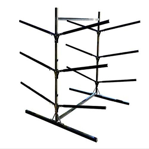 Krypt Towers Freestanding Kayak Storage Rack, Holds 6 x Kayaks, Indoor/Outdoor Use, Adjustable Arm Height, Holds Up To 100 lb Watercraft Up to 20 Feet In Length