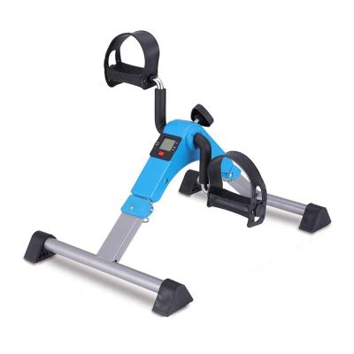 ZXFF Portable Upper and Lower Limb Exerciser, Pedal Exerciser, Rehabilitation Machine with LCD Display and Adjustable Resistance (Color : Blue)