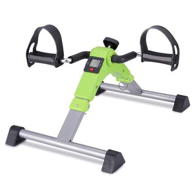 ZXFF Portable Upper and Lower Limb Exerciser, Pedal Exerciser, Rehabilitation Machine with LCD Display and Adjustable Resistance (Color : Green)