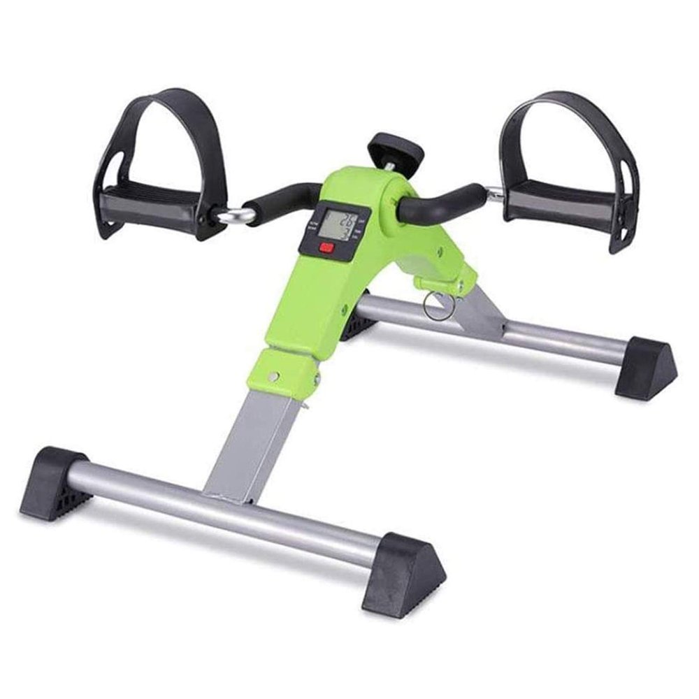 ZXFF Portable Upper and Lower Limb Exerciser, Pedal Exerciser, Rehabilitation Machine with LCD Display and Adjustable Resistance (Color : Green)