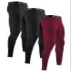 BUYJYA 3 or 5 Pack Men's Compression Pants Running Tights Workout Leggings Athletic Cool Dry Yoga Gym Clothes Gift view 1
