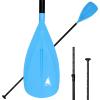 Karltion SUP Paddle - 3 Pieces Adjustable Aluminium SUP Paddle Alloy Shaft Paddle Board Paddles with Glass Fiber Blade for Surfing, Floating,Water Sport-Blue view 1