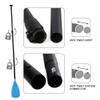 Karltion SUP Paddle - 3 Pieces Adjustable Aluminium SUP Paddle Alloy Shaft Paddle Board Paddles with Glass Fiber Blade for Surfing, Floating,Water Sport-Blue view 3