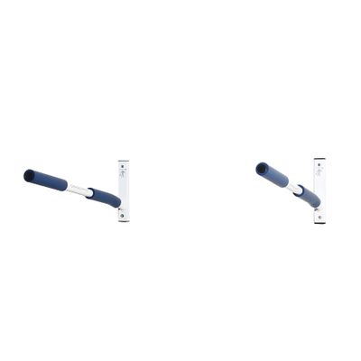 SPAREHAND Hybrid Wall Mount Rack - Heavy Duty 28.5 Steel Arms with Thick Padding Single Tier Storage System for 1 SUPs, Surfboard & Snowboard - Ideal for Home & Garage Display (Blue Pads on White)