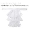 renvena Victorian Steampunk Chiffon Jabot Neck Ruff Collar Mini Cape White Colonial Cuffs Costume Accessory White 1PCS view 2