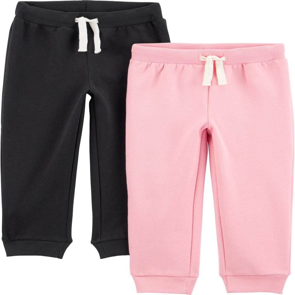 Simple Joys by Carter's Baby and Toddler Girls' 2-Pack Fleece Joggers