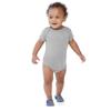 Indica Plateau DOGECOIN Heather Grey 6 Month Cotton One-Piece Infant Baby Romper view 2