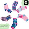 PEAK 2 PEAK Unisex Infant, Baby and Toddler 6-Pack assorted Ankle Socks - Designs and Colors (Dinosaur, GNKB4929-1) view 2