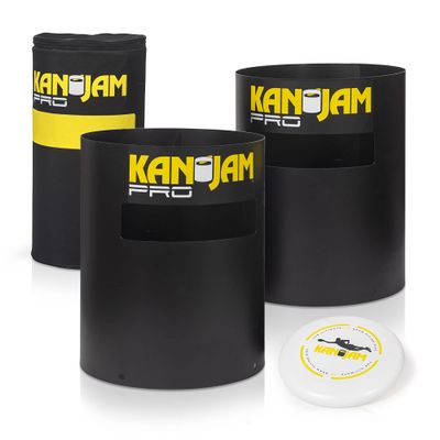 Kan Jam Original Disc Toss Game - Kan Jam Rookie, PRO and To-Go Disc Golf Sets with Illuminate LED Frisbee Versions,Black