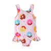 xkwyshop Toddler Baby Girl Swimsuit One Piece Swimwear, Sleeveless Crab/Donut Toddler Baby Girl Bathing Suit Beachwear (Pink + Donut, 6-12 Months) view 1