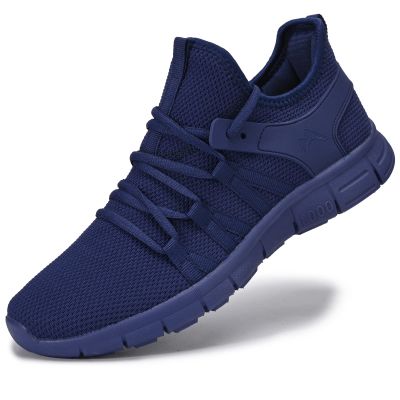 AOE Womens Walking Running Shoes Ultra Lightweight Breathable Mesh Tennis Shoes Non Slip Athletic Workout Gym Sneakers 8women / 7men Blue
