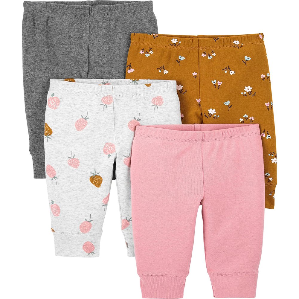 Simple Joys by Carter's Baby Girls' 4-Pack Cotton Pants